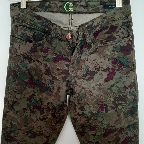 C Wonder Faux Camouflage Style Skinny Jeans - Picture 2 of 12